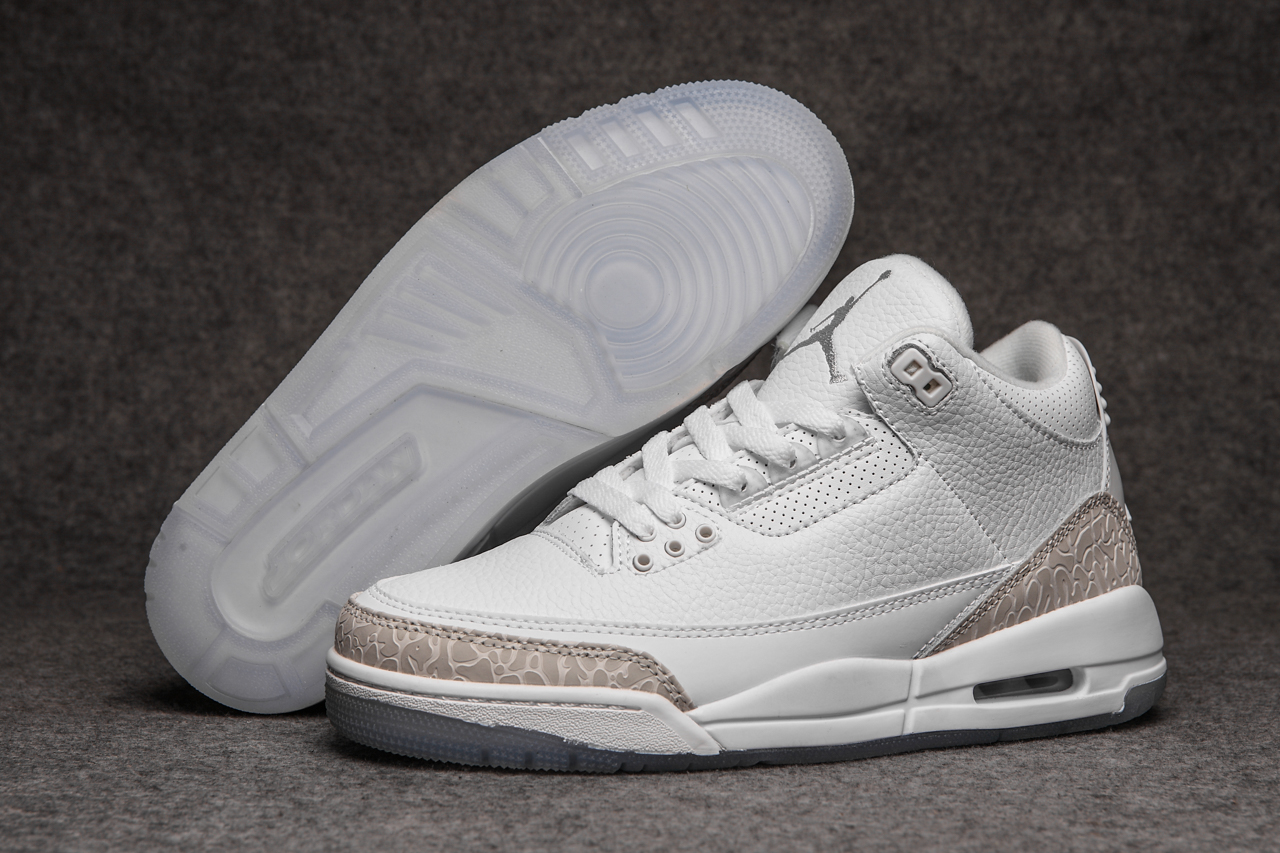 New Air Jordan 3 White Cement Shoes - Click Image to Close